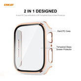 ENKAY Hat-Prince Full Coverage Electroplated PC Case + Tempered Glass Protector for Apple Watch Series 6 / 5 / 4 / SE 40mm